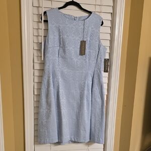 Eva Mendes Gray Sleeveless A-line Midi Dress